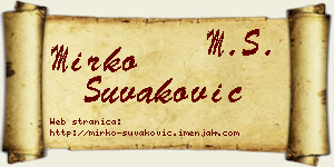 Mirko Šuvaković vizit kartica